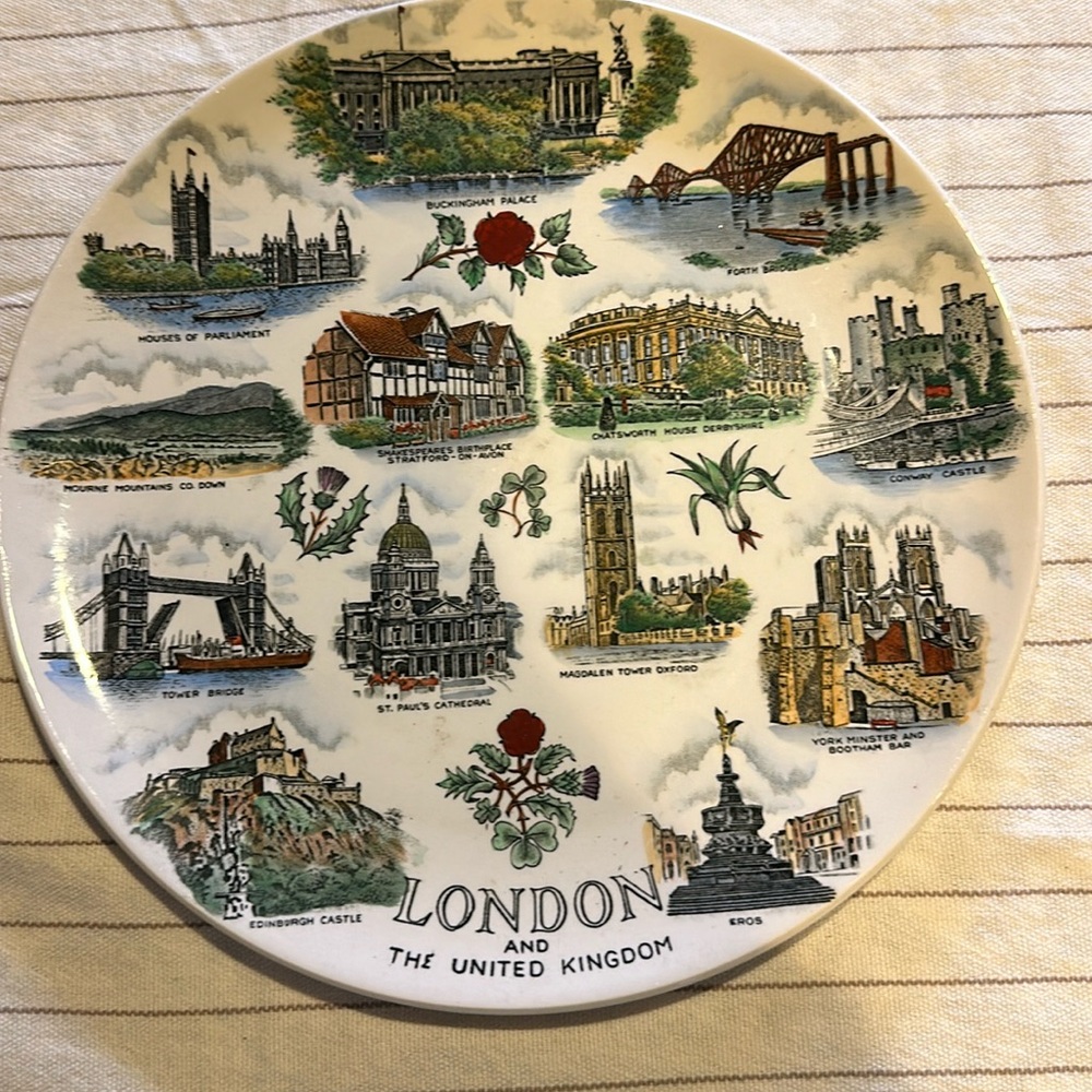 Vintage Adams London Souvenir plate